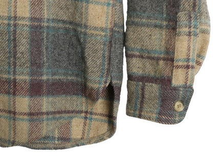 70s USA製 ウールリッチ CPO ウール シャツ メンズ M / ヴィンテージ 白タグ チェック ヘビーウェイト ジャケット 長袖シャツ マルチカラー