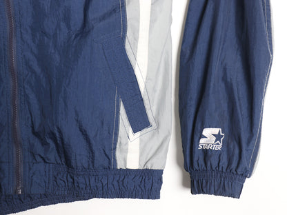 90s ヤンキース ナイロン トラック ジャケット キッズ XL メンズ M 程 オールド MLB オフィシャル スターター 大リーグ ウィンドブレーカー