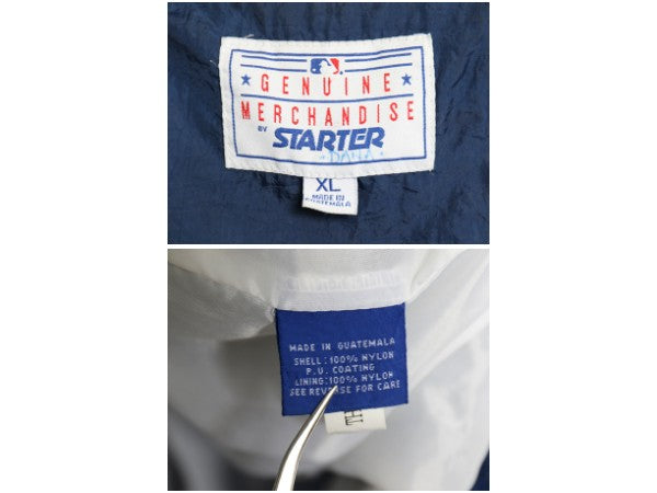 90s ヤンキース ナイロン トラック ジャケット キッズ XL メンズ M 程 オールド MLB オフィシャル スターター 大リーグ ウィンドブレーカー
