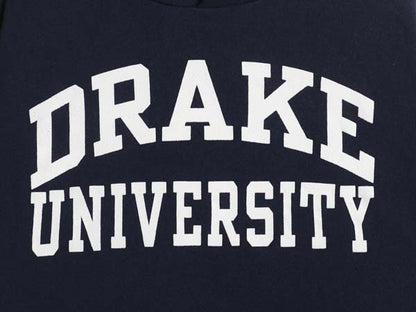 90s ラッセル 2段 カレッジ プリント スウェット フード パーカー メンズ レディース M オールド トレーナー 裏起毛 プルオーバー ネイビー