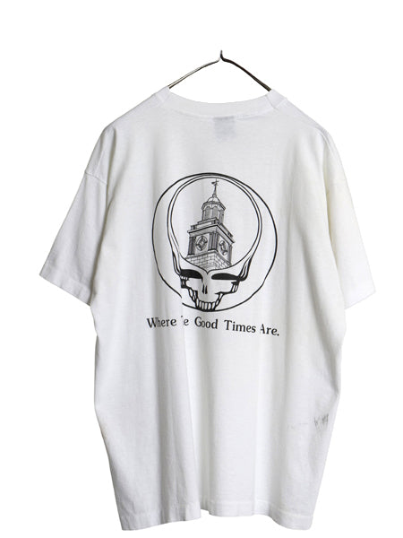 90s USA製 グレイトフルデッド パロディ イラスト 両面 プリント Tシャツ メンズ XL / オールド 当時物 ベア スカル カレッジ 大きいサイズ