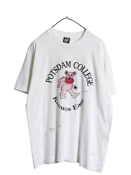 90s USA製 グレイトフルデッド パロディ イラスト 両面 プリント Tシャツ メンズ XL / オールド 当時物 ベア スカル カレッジ 大きいサイズ