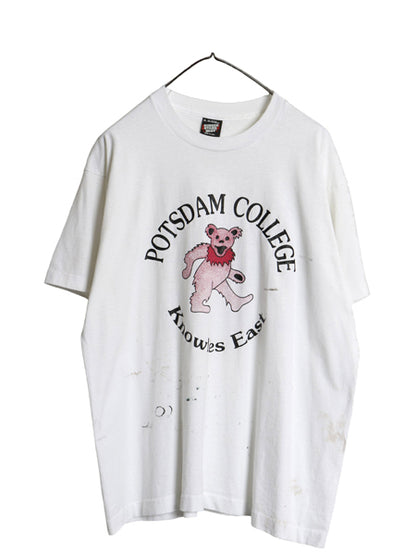 90s USA製 グレイトフルデッド パロディ イラスト 両面 プリント Tシャツ メンズ XL / オールド 当時物 ベア スカル カレッジ 大きいサイズ