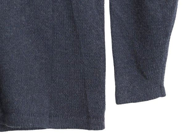 エルエルビーン ロールネック ニット セーター メンズ L / 古着 コットン ラム ウール ナイロン ミドルゲージ リブ編み ハイネック 無地 紺