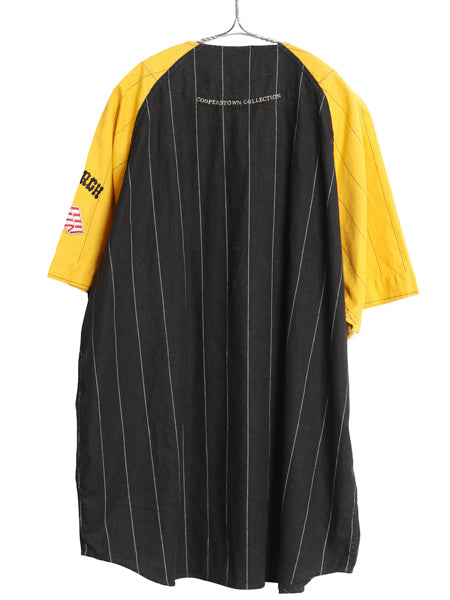 90s パイレーツ ベースボール シャツ メンズ XL / オールド MLB オフィシャル ミラージュ 大リーグ ユニフォーム ラミー コットン ツートン