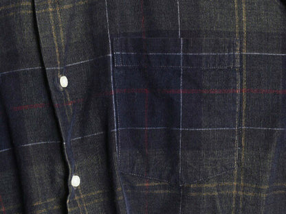 バブアー チェック 細畝 コーデュロイ 長袖 ボタンダウン シャツ メンズ L / Barbour コットン ワンポイント ポケット付き マルチカラー BD