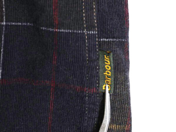 バブアー チェック 細畝 コーデュロイ 長袖 ボタンダウン シャツ メンズ L / Barbour コットン ワンポイント ポケット付き マルチカラー BD
