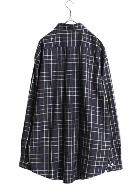 ブルックスブラザーズ チェック 長袖 ボタンダウン シャツ メンズ L Brooks Brothers 346 コットン 長袖シャツ ポケット付き ノーアイロン