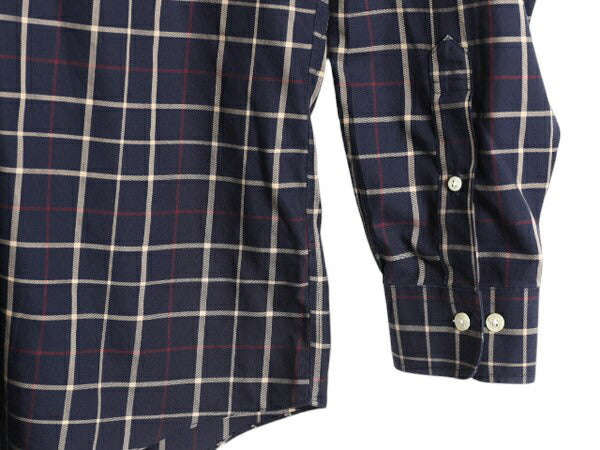 ブルックスブラザーズ チェック 長袖 ボタンダウン シャツ メンズ L Brooks Brothers 346 コットン 長袖シャツ ポケット付き ノーアイロン