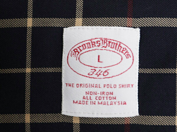 ブルックスブラザーズ チェック 長袖 ボタンダウン シャツ メンズ L Brooks Brothers 346 コットン 長袖シャツ ポケット付き ノーアイロン