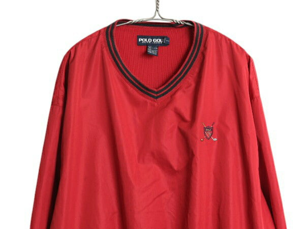 90s ポロゴルフ ラルフローレン ナイロン ジャケット メンズ XL オールド メッシュ ライナー プルオーバー ウォームアップ スイングトップ