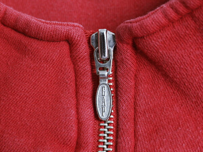 90s OLD GAP ハーフジップ ポケット付き スウェット メンズ L オールド ギャップ 紺タグ ビッグ ロゴ刺繍 プルオーバー トレーナー 裏起毛
