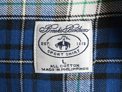 ブルックスブラザーズ チェック ボタンダウン フランネル シャツ メンズ L 古着 BROOKS BROTHERS ネルシャツ BD 長袖シャツ マルチカラー