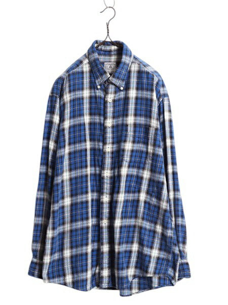 ブルックスブラザーズ チェック ボタンダウン フランネル シャツ メンズ L 古着 BROOKS BROTHERS ネルシャツ BD 長袖シャツ マルチカラー