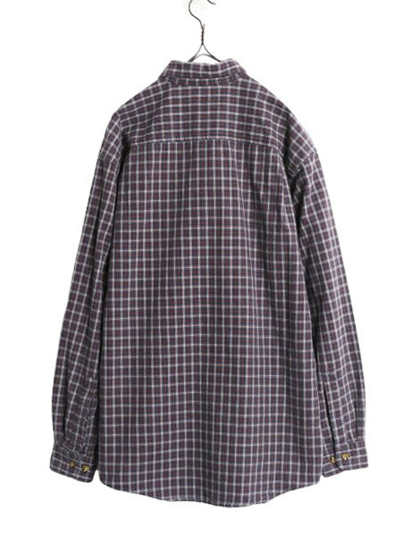 エルエルビーン チェック 長袖 ボタンダウン シャツ メンズ M 古着 LLBean コットン 長袖シャツ ポケット付き マルチカラー BD ワイシャツ