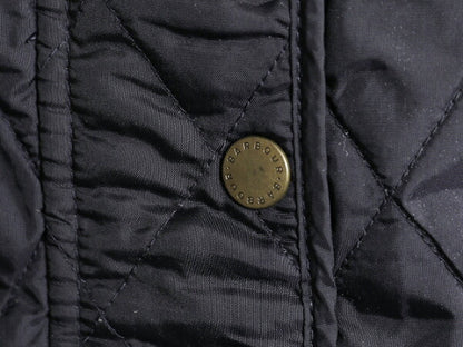 バブアー サマー リッズデイル ベスト レディース L 程/ Barbour 中綿 ナイロン キルティング 3ワラント フルジップ重ね着 ハイネック 紺