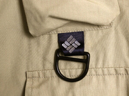 90s コロンビア フィッシング ベスト メンズ XL / オールド Columbia PFG フルジップ アウトドア 重ね着 ショート丈 ベージュ 大きいサイズ