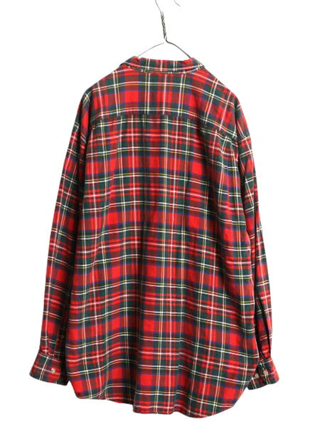 80s バナナリパブリック チェック フランネル シャツ メンズ XL 旧タグ ヴィンテージ 長袖シャツ ネルシャツ 大きいサイズ Safari&Travel