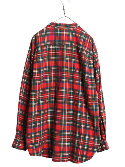 80s バナナリパブリック チェック フランネル シャツ メンズ XL 旧タグ ヴィンテージ 長袖シャツ ネルシャツ 大きいサイズ Safari&Travel