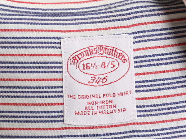 ブルックスブラザーズ ストライプ 長袖 ボタンダウン シャツ メンズ L 程 コットン 長袖シャツ ワイシャツ ノーアイロン BDシャツ ビジネス