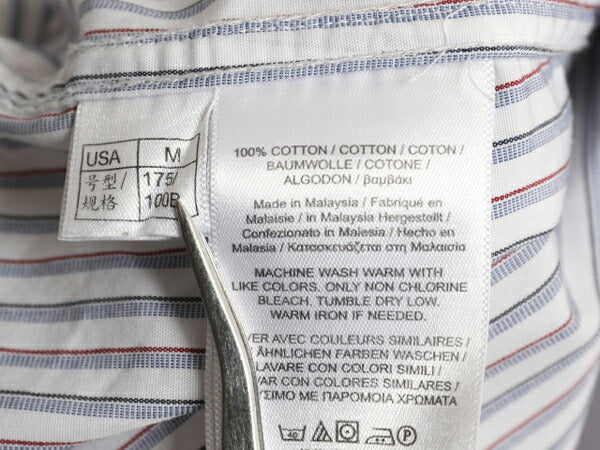 ブルックスブラザーズ ストライプ 長袖 シャツ メンズ M 古着 BROOKS BROTHERS Red Fleece コットン マルチカラー ワイシャツ マルチカラー