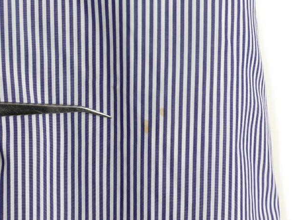 ブルックスブラザーズ ストライプ 長袖 シャツ メンズ XL ビジネス ワイシャツ コットン ノーアイロン ツートン 大きいサイズ ポケット付き
