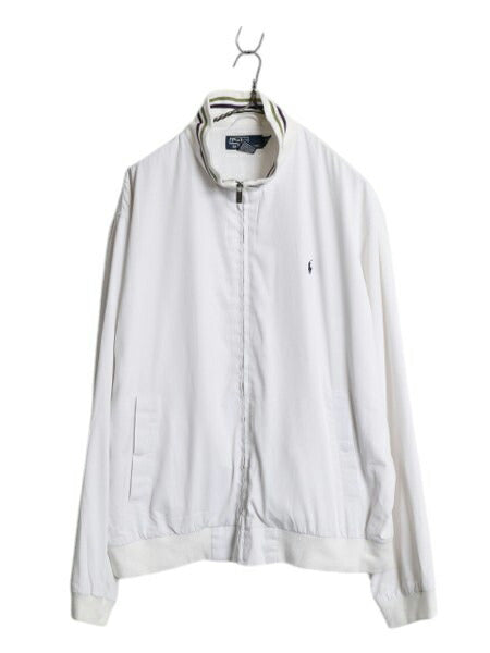90s ポロ ラルフローレン トラック ジャケット メンズ XL 古着 オールド フルジップ ブルゾン スムース 素材 スイングトップ 大きいサイズ