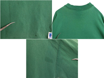 90s USA製 ラッセル モックネック 無地 長袖 Tシャツ 古着 メンズ L オールド ロンT ブランク ヘビーウェイト ロングスリーブ カットソー