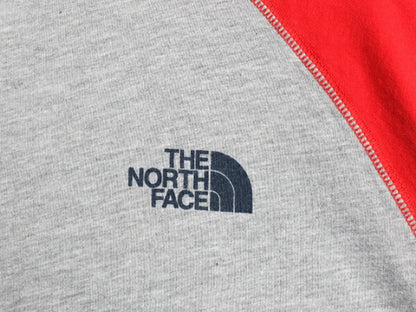 ノースフェイス ロゴ プリント ベースボール Tシャツ メンズ M 古着 The North face 7分丈 ラグラン ロンT ロゴT 長袖Tシャツ ツートン 前V
