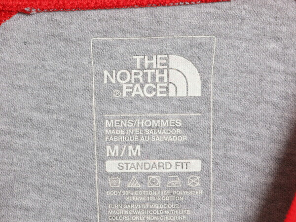 ノースフェイス ロゴ プリント ベースボール Tシャツ メンズ M 古着 The North face 7分丈 ラグラン ロンT ロゴT 長袖Tシャツ ツートン 前V