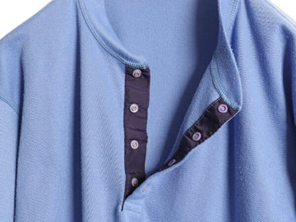90s USA製 パタゴニア ヘンリーネック キャプリーン メンズ M 92年製 オールド 長袖 Tシャツ インナー アンダーシャツ ストレッチ ロンT 青