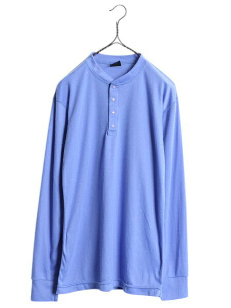 90s USA製 パタゴニア ヘンリーネック キャプリーン メンズ M 92年製 オールド 長袖 Tシャツ インナー アンダーシャツ ストレッチ ロンT 青