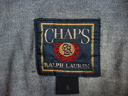 80s チャップス ラルフローレン チェック 長袖 ボタンダウン シャツ メンズ L / ポロ ヴィンテージ 長袖シャツ マルチカラー ポケット付き