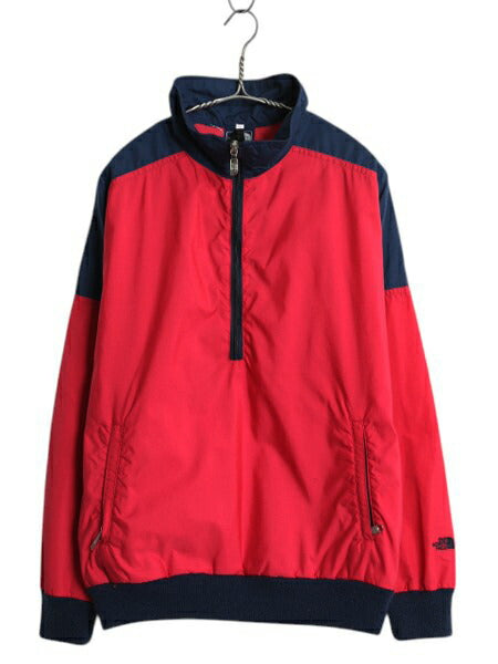 80s USA製 ノースフェイス ハーフジップ ナイロン ジャケット レディース M メンズ S 程/ ヴィンテージ プルオーバー ハイネック ブルゾン