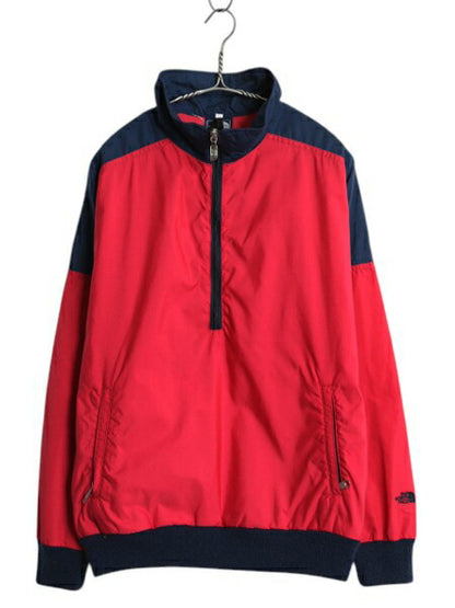 80s USA製 ノースフェイス ハーフジップ ナイロン ジャケット レディース M メンズ S 程/ ヴィンテージ プルオーバー ハイネック ブルゾン