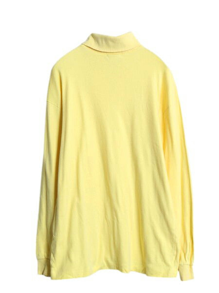 80s USA製 チャンピオン タートルネック 長袖 Tシャツ メンズ XL ヴィンテージ ロンT スムース 素材 大きいサイズ ワンポイント カットソー