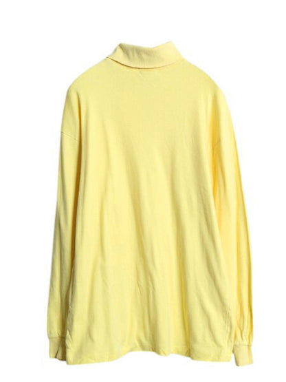 80s USA製 チャンピオン タートルネック 長袖 Tシャツ メンズ XL ヴィンテージ ロンT スムース 素材 大きいサイズ ワンポイント カットソー