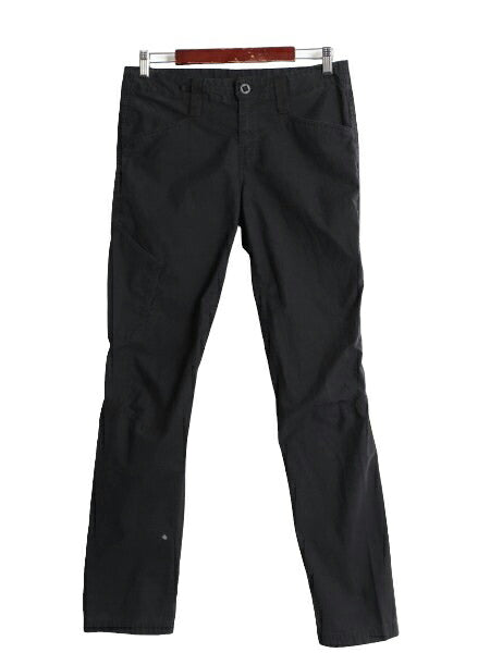 19年製 パタゴニア ベンガ ロック パンツ レディース 32 古着 黒 Patagonia アウトドア ストレッチ ワンポイント クライミング ストレート