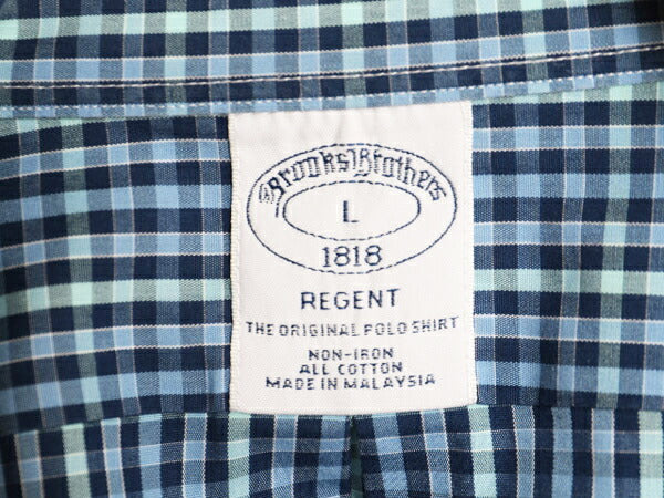 ブルックスブラザーズ チェック 長袖 ボタンダウン シャツ メンズ L Brooks Brothers ノーアイロン ワイシャツ ポケット付き マルチカラー