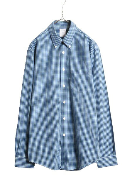 ブルックスブラザーズ チェック 長袖 ボタンダウン シャツ メンズ L Brooks Brothers ノーアイロン ワイシャツ ポケット付き マルチカラー