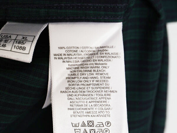 ブルックスブラザーズ チェック 長袖 シャツ メンズ XL 小さめ / BROOKS BROTHERS Red Fleece 大きいサイズ ブラックウォッチ ワイシャツ
