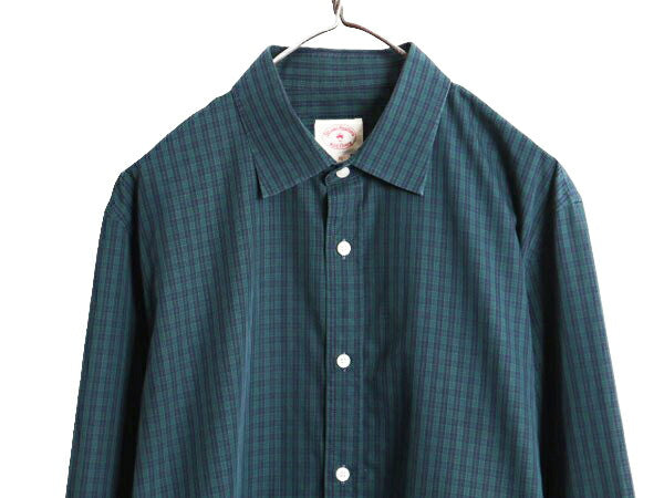 ブルックスブラザーズ チェック 長袖 シャツ メンズ XL 小さめ / BROOKS BROTHERS Red Fleece 大きいサイズ ブラックウォッチ ワイシャツ