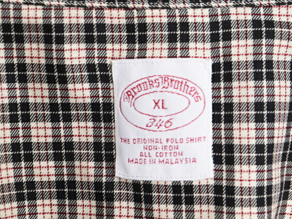 ブルックスブラザーズ チェック 長袖 ボタンダウン シャツ メンズ XL BROOKS BROTHERS 346 長袖シャツ コットン ノーアイロン 大きいサイズ