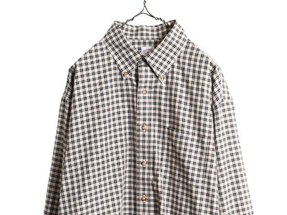 ブルックスブラザーズ チェック 長袖 ボタンダウン シャツ メンズ XL BROOKS BROTHERS 346 長袖シャツ コットン ノーアイロン 大きいサイズ