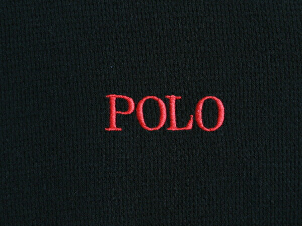 ポロ ラルフローレン サーマル 長袖 Tシャツ メンズ L / 古着 ロンT ワッフル ワンポイント ロゴ カットソー 長袖Tシャツ ツートン 黒 灰