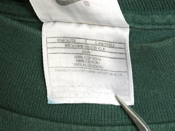 90s USA製 ナイキ モックネック 長袖 Tシャツ メンズ L / 古着 90年代 オールド ロンT スウッシュ ハイネック ヘビーウェイト ワンポイント