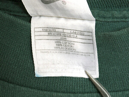 90s USA製 ナイキ モックネック 長袖 Tシャツ メンズ L / 古着 90年代 オールド ロンT スウッシュ ハイネック ヘビーウェイト ワンポイント