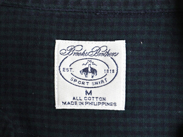 ブルックスブラザーズ ボタンダウン ライト フランネル シャツ メンズ M / 古着 BROOKS BROTHERS ネルシャツ ギンガム チェック 長袖シャツ