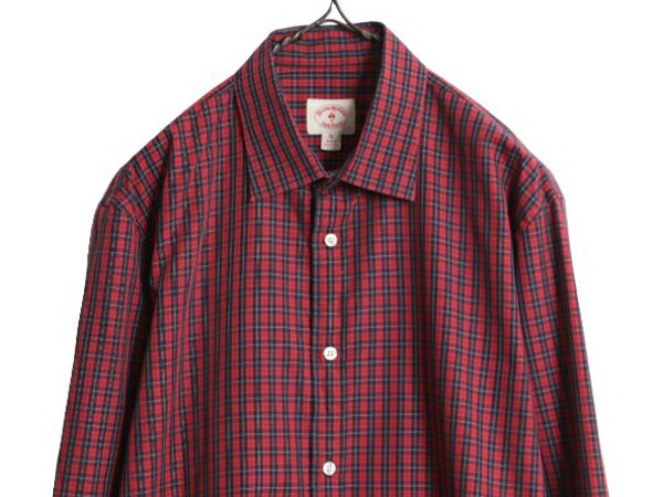 ブルックスブラザーズ チェック 長袖 シャツ メンズ XL 古着 BROOKS BROTHERS Red Fleece コットン マルチカラー 大きいサイズ ワイシャツ