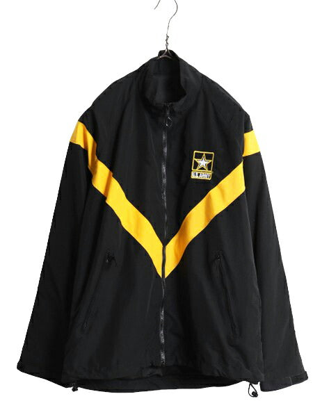 17年製 米軍実物 US ARMY ナイロン トレーニング ジャケット SMALL REGULAR 古着 ミリタリー ブルゾン APFU ミリタリージャケット ブラック